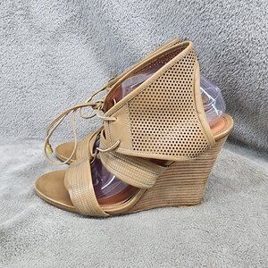 Derek Lam Shoes Womens Size 11 Brooklyn Tan Leather Wedge Sandals